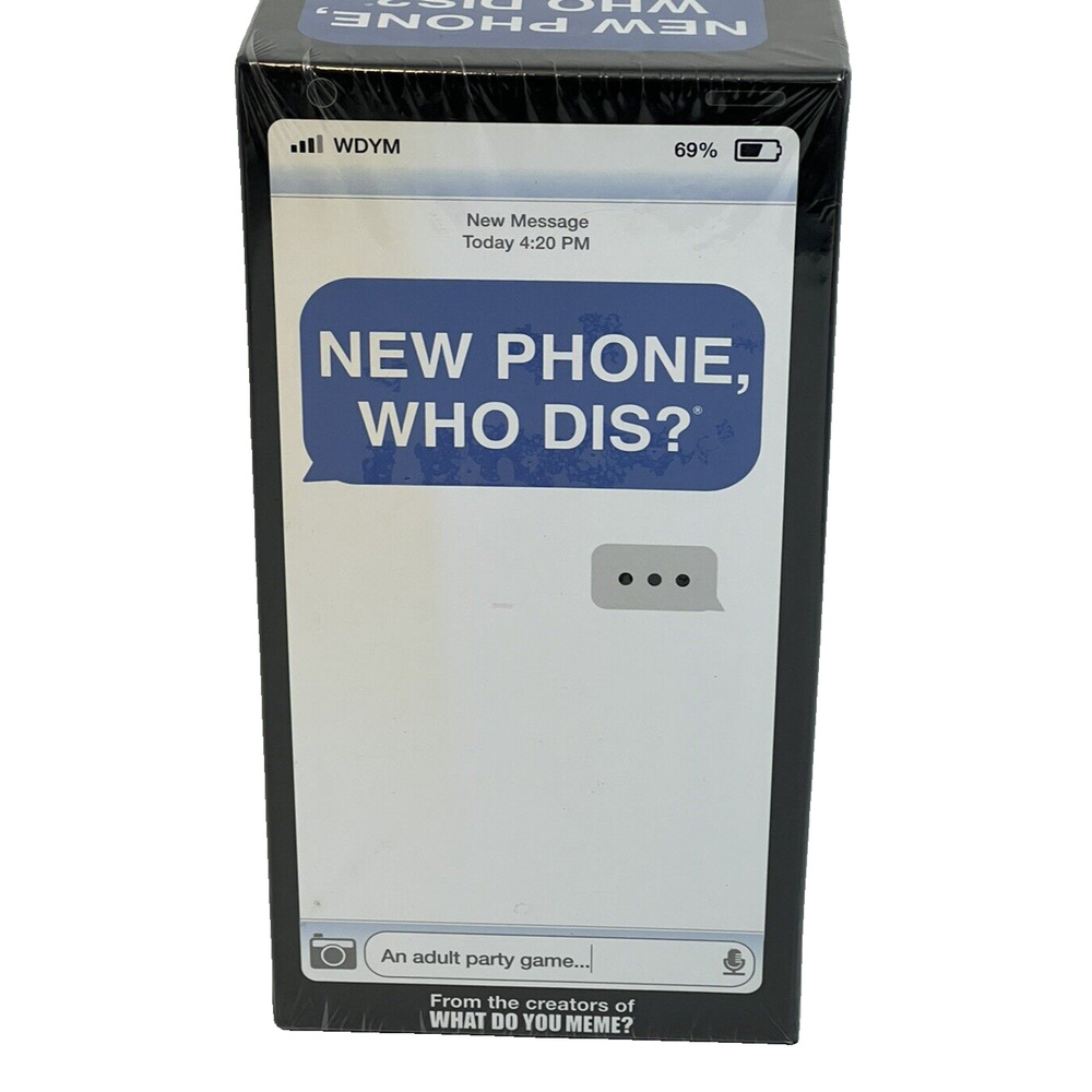 New Phone Who Dis? Adult Party game from What do you Meme? Ages 17+ Brand New